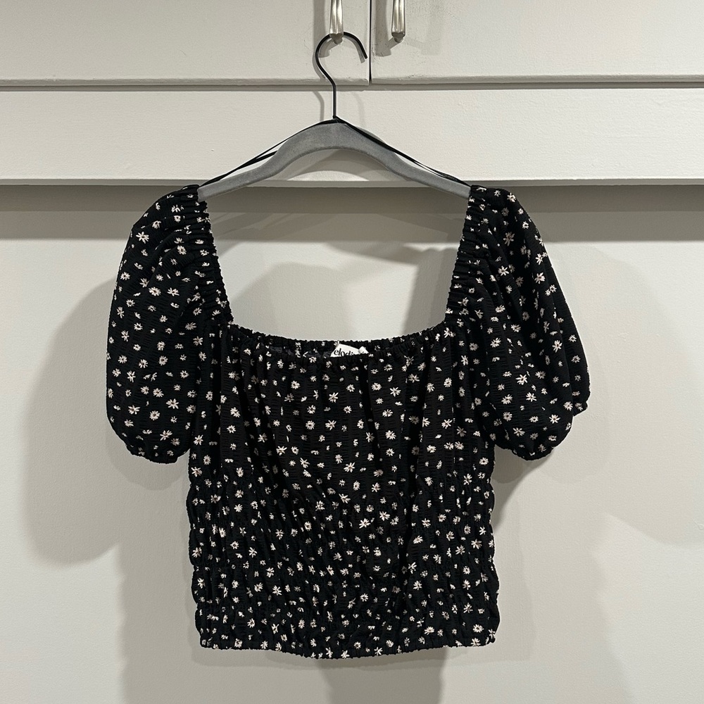 Elodie Puff Sleeve Crop Top